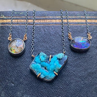 Drusy Chrysocolla Necklace